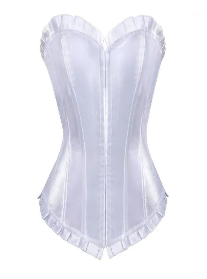 Bustiers corsets sapubonva womens noir blanc et hauts Plus taille lingerie lingerie sexy brocade corselet overbust vintage9957448