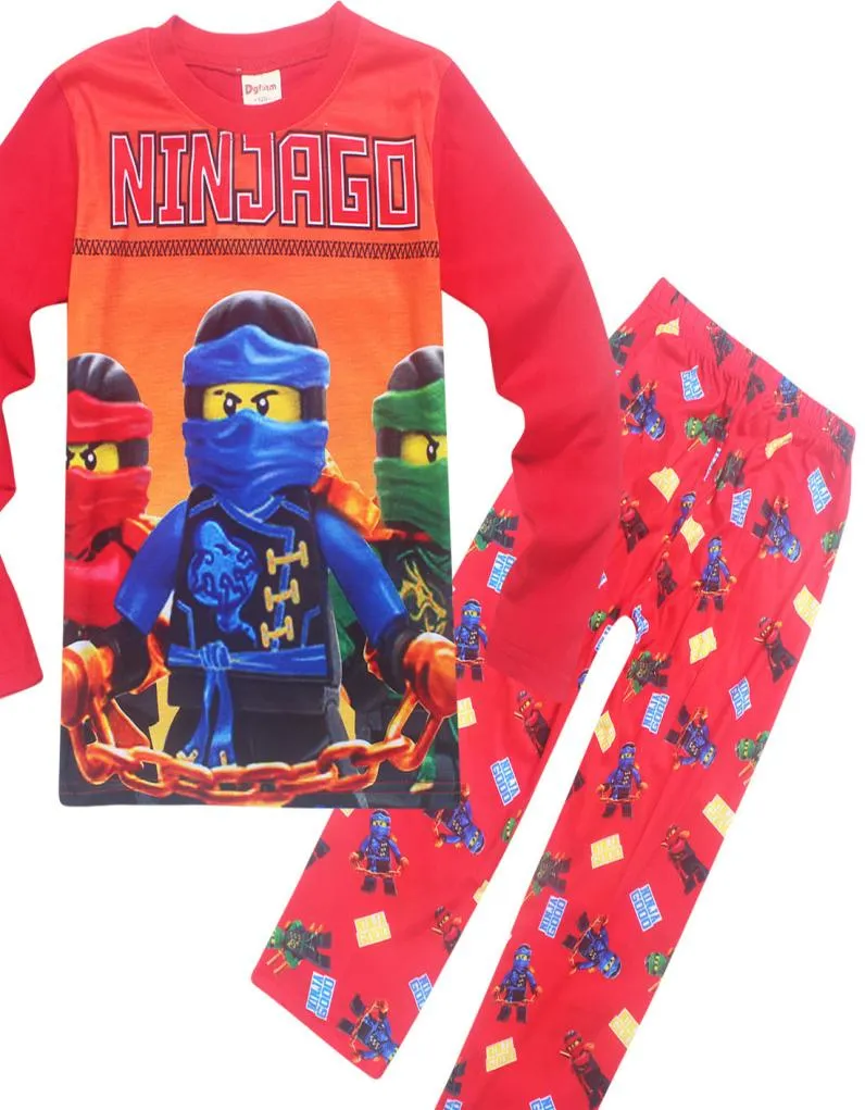 Малыш KDS Boy Ninjago Sleepwear Ninja Рождественская пижама для мальчиков для мальчиков девочки пижама Хэллоуин.