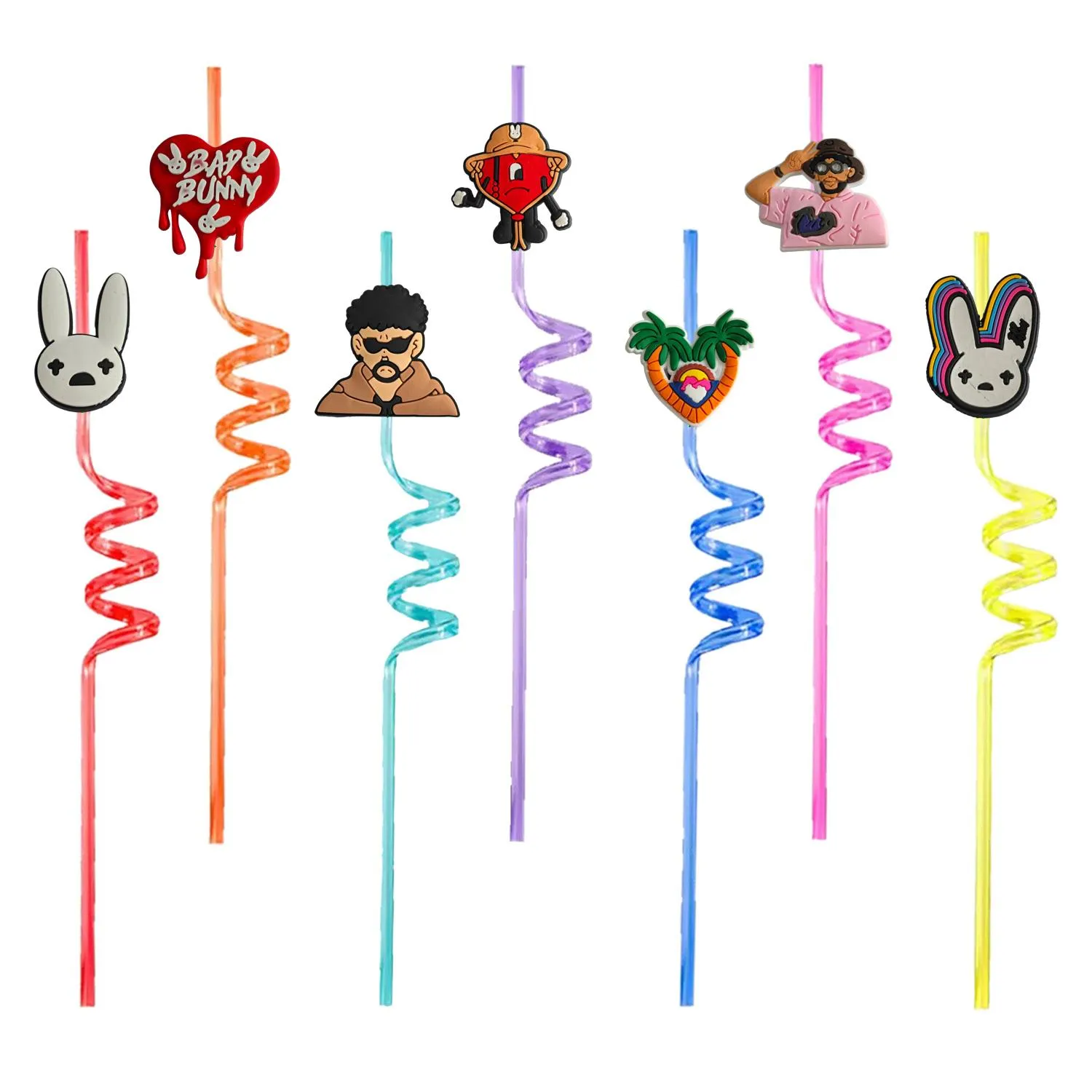 Plastica usa e getta STS Bad Rabbit 51 Cartoon pazzo a tema per bambini Compergenti per il compleanno Decorazioni per feste Summer St con decorat otenv