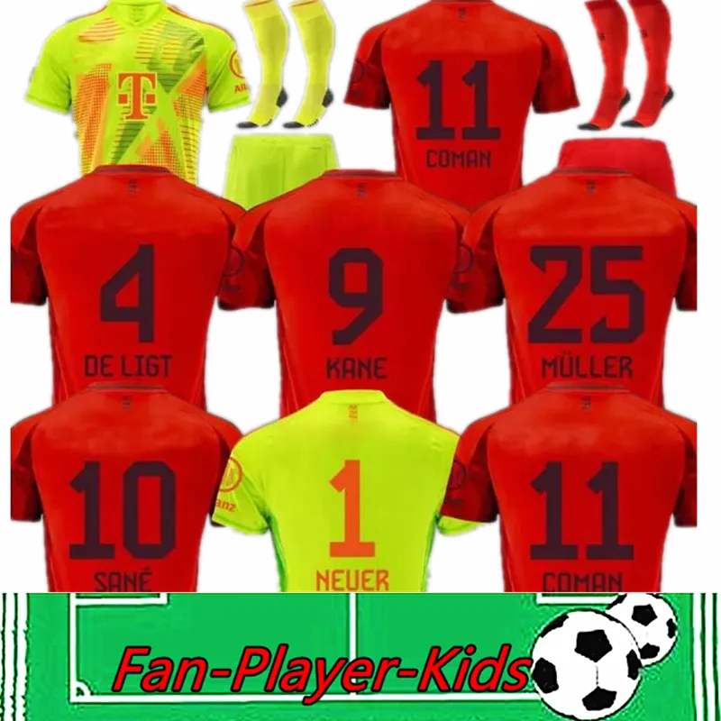 24 25 De Ligt Kane 9 Jerseys de football sane Bayern tout premier Munich Danke Franz Gnabry Coman Dier Davies Kimmich Football Shirt Special 2024 Away Kids Uniforms Minjae