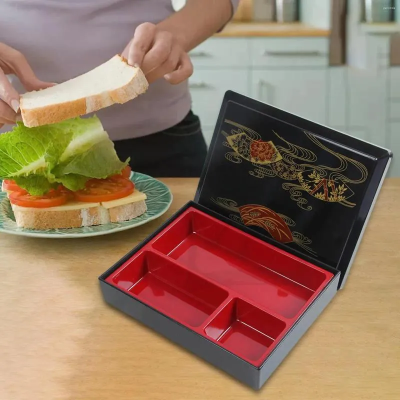 Dîne à une boîte japonaise Bento Box Snack Serving Tray déjeuner traditionnel