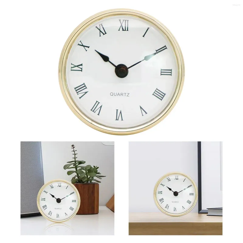 Clocks Accessoires 80 mm Insert Mouvement Craft Gold Rim Head .15 pouces Roman Numerals Modern Style