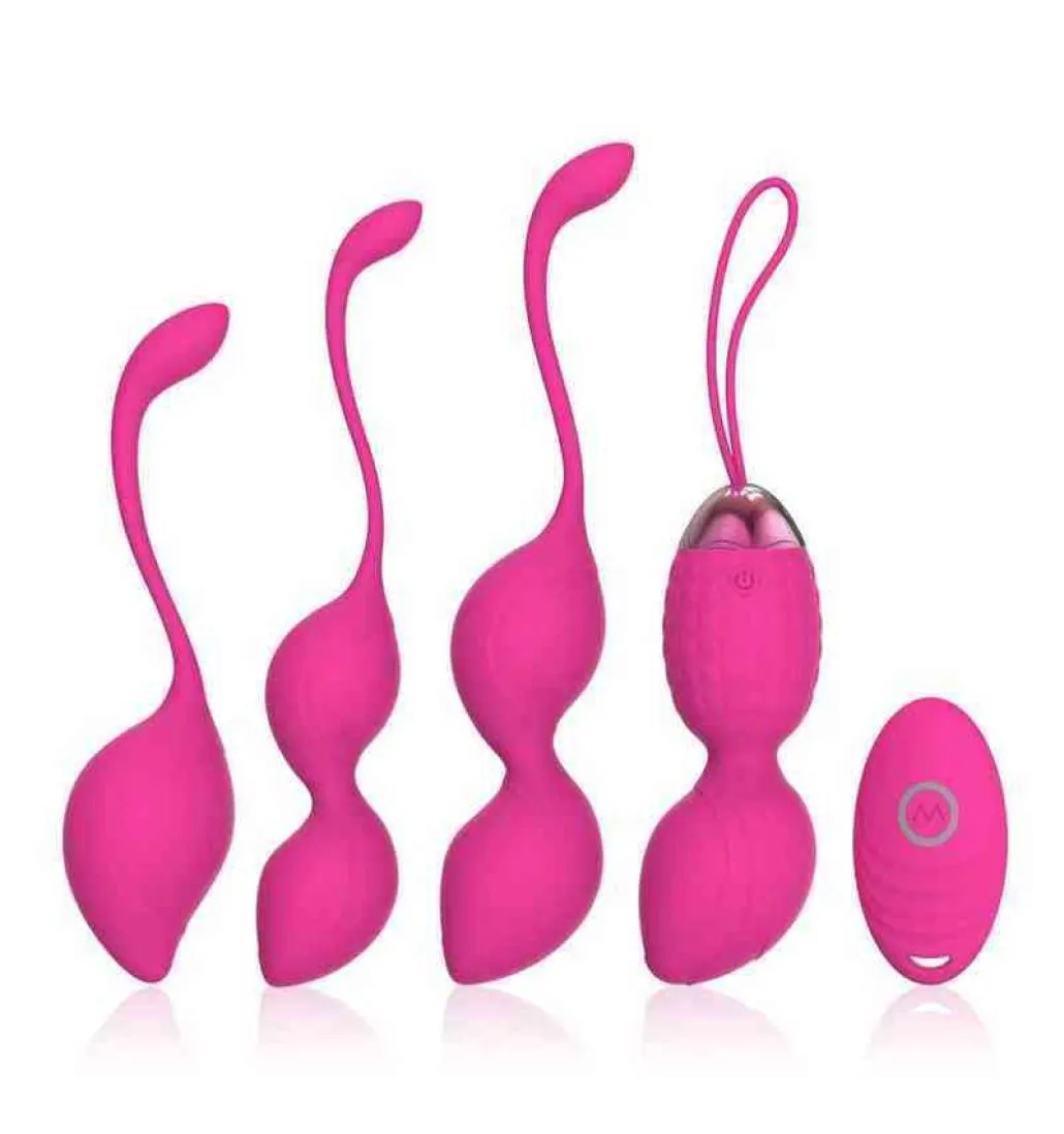 Nxy oeufs 3 en 1 Poids d'exercice Silicone Ben Wa Kegel Balls Set Wireless Remote Control Sex Toys for Women 01082614327