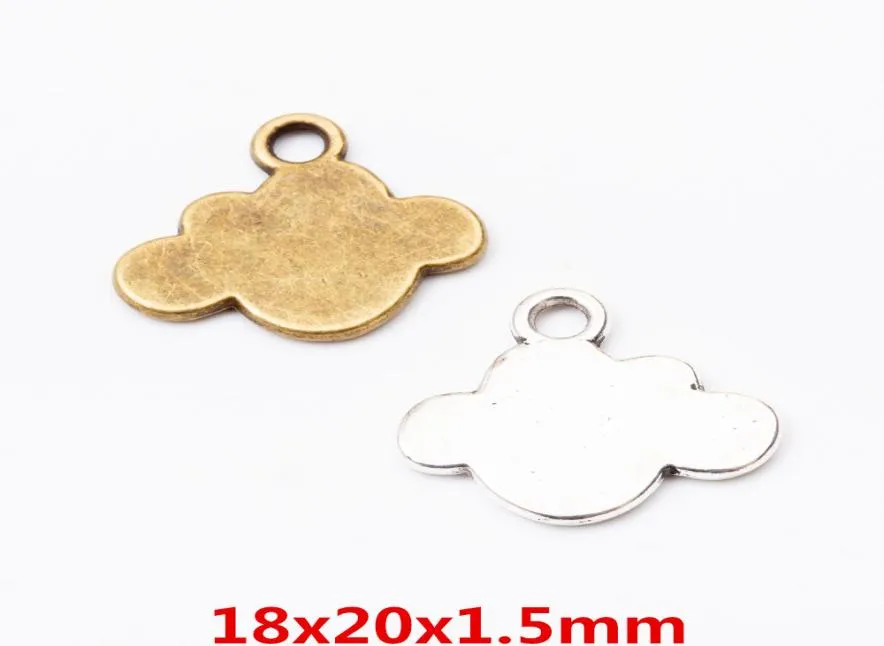 50pcs 1820mm Antique Silver Color Bronze Retro Cloud Charms Cioncant del portachiavi per preparazione di gioielli fai -da -te nella collana di orecchie di bracciale 7330581