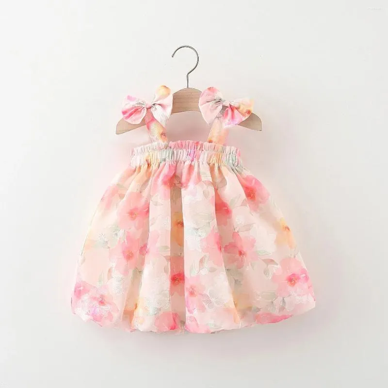 Девушки (0-3 года) платье детское платье летнее хлопковое вышитое цветочное лук