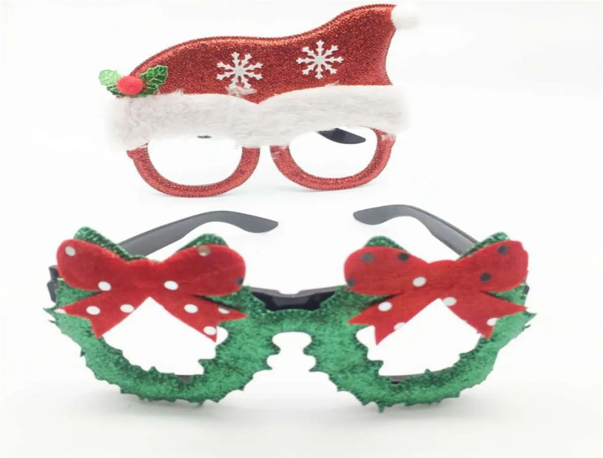 Occhiali ornamenti natalizi universali per bambini adulti giocattoli natalizi Babbo Natale Snowman Antler Decorazione natalizio Glasshi2471240