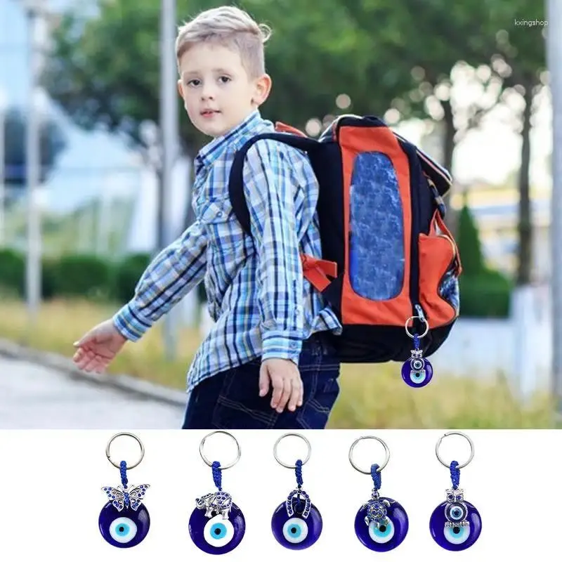 Decorative Figurines Designed Durable Blue Eye Keychain Devil's Butterfly Pendant Bag Charm Car With Diamond Glazed