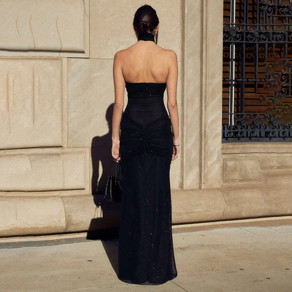 backless fishtail maxi dress Sexy Backless Fishtail Maxi Dress main image 1