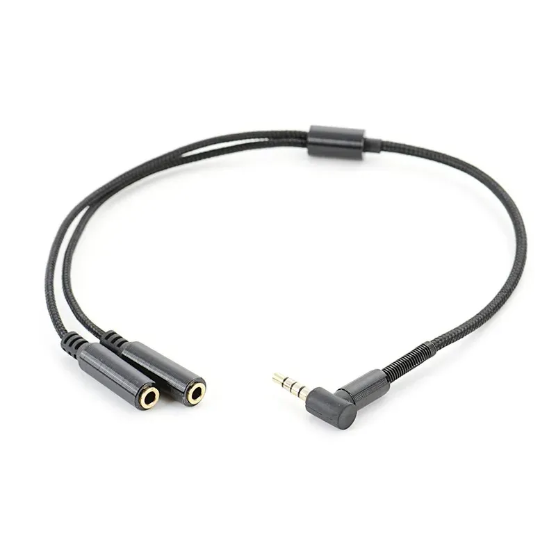 thumbnail image 2 of 8-Inch 3.5mm Audio Male To 2 Female Headphone Splitter - Share Your Music (Black) 2 of 4