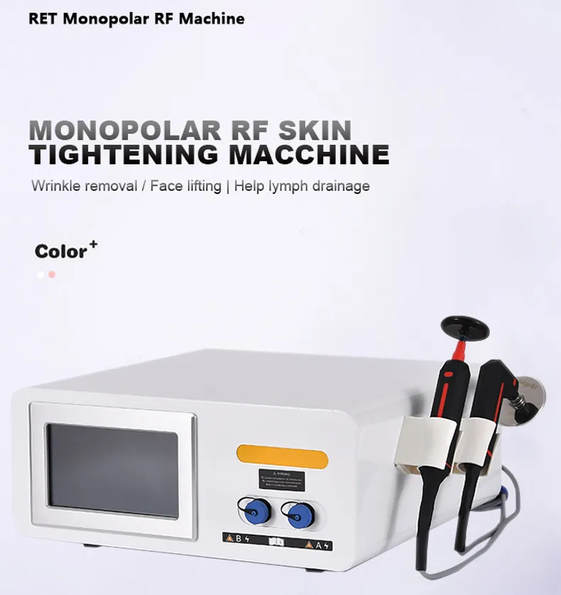 Nouveau traitement physique 448 kHz monopolaire RF Machine de serrage cutanée Traitement de drainage lymphatique Dispositif multifonctionnel