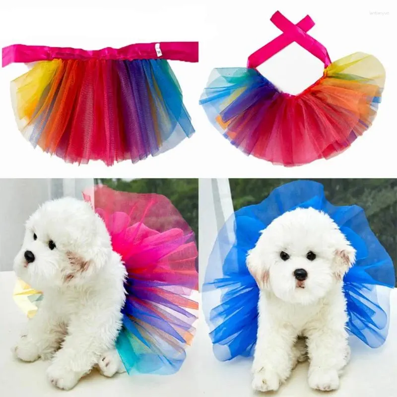 Dog Apparel Pet Colorful Tutu Skirt Cute Birthday Dresses Costume Supplies For Large Medium Small Dogs Cats