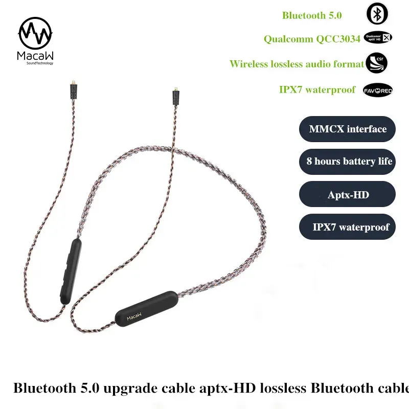 Cuffie Macaw Bluetooth 5.0 APTX HD A2DC IM EARFONI Bluetooth Cavo Bluetooth per LS50 LS70 LS200 LS300 LS400 CKR90 CKR100IS IM50 IM70 IM01