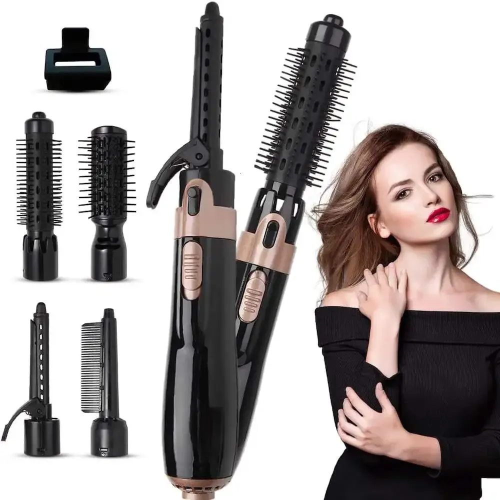 Séchante à ions négatifs de brosse de cheveux 4 en 1 Blow Curling Iron litre 240425