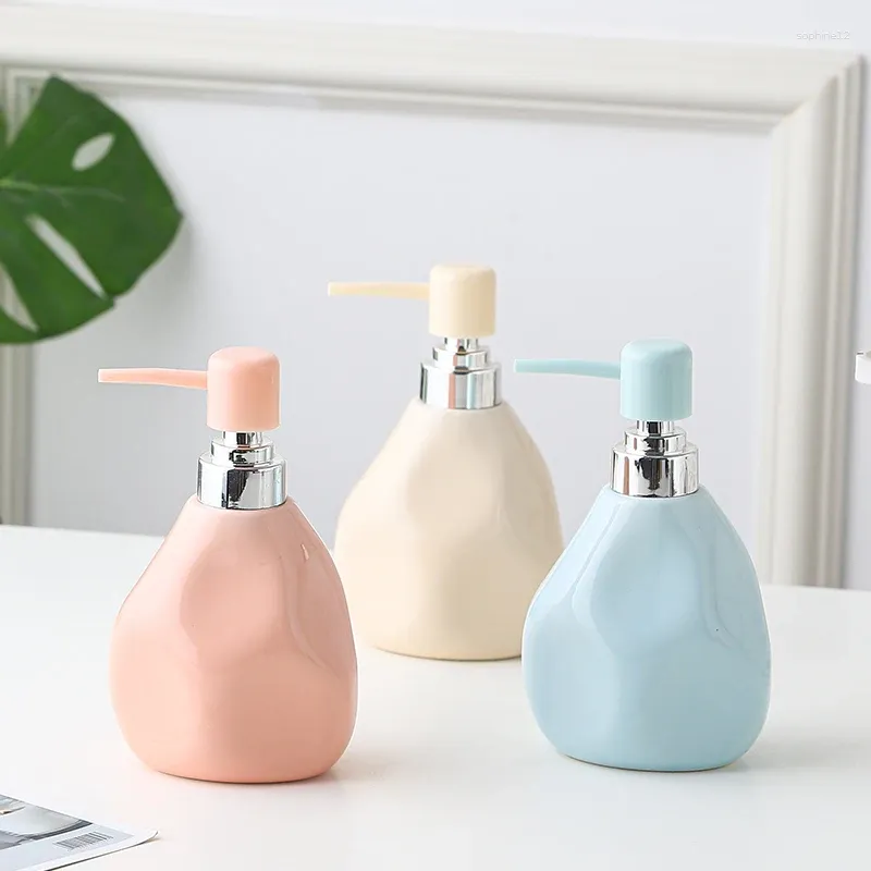 Liquid Soap Dispenser Creative Solid Color Shampoo Ceramic Badrumstillbehör Hem Lotion Bottle Sanitizer -flaskor
