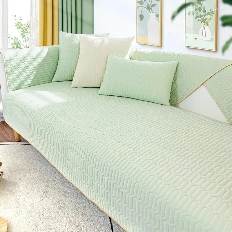 Stol täcker sommar latex soffa kudde cool matis silk anti slip liten färsk vardagsrum kombination omslag