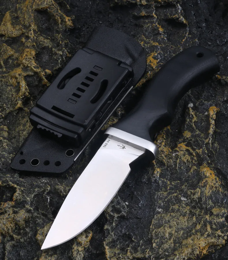 Новый A2562 Высокий выживание прямого ножа DC53 Satin Point Blade Full Tang G10 Ручка на открытом воздухе с фиксированным лезвием ножи с Kydex