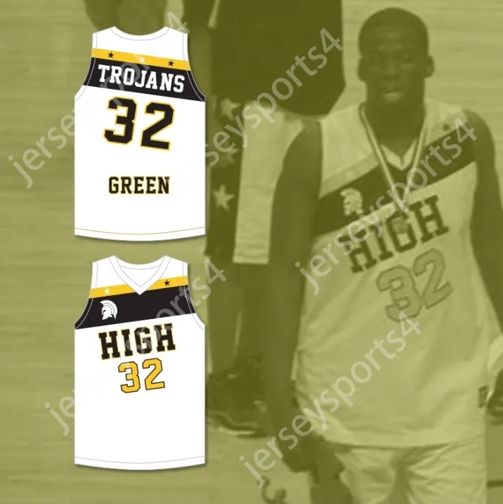 CUSTOM NAY Youth Kids DRAYMOND GREEN 32 SAGINAW HIGH SCHOOL TROJANS WHITE BASKETBALL JERSEY 2 TOP Stitched S 6XL From Jerseysports4 5.18 DHgate.Com