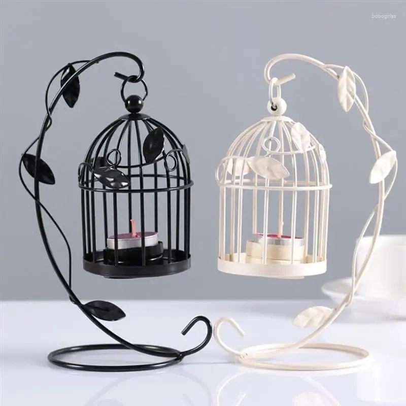 Candlers Candlestick Lantern Candlelight Decoration Décoration de mariage Bird Bird Cage Stand Candelabra Decor Home Decor