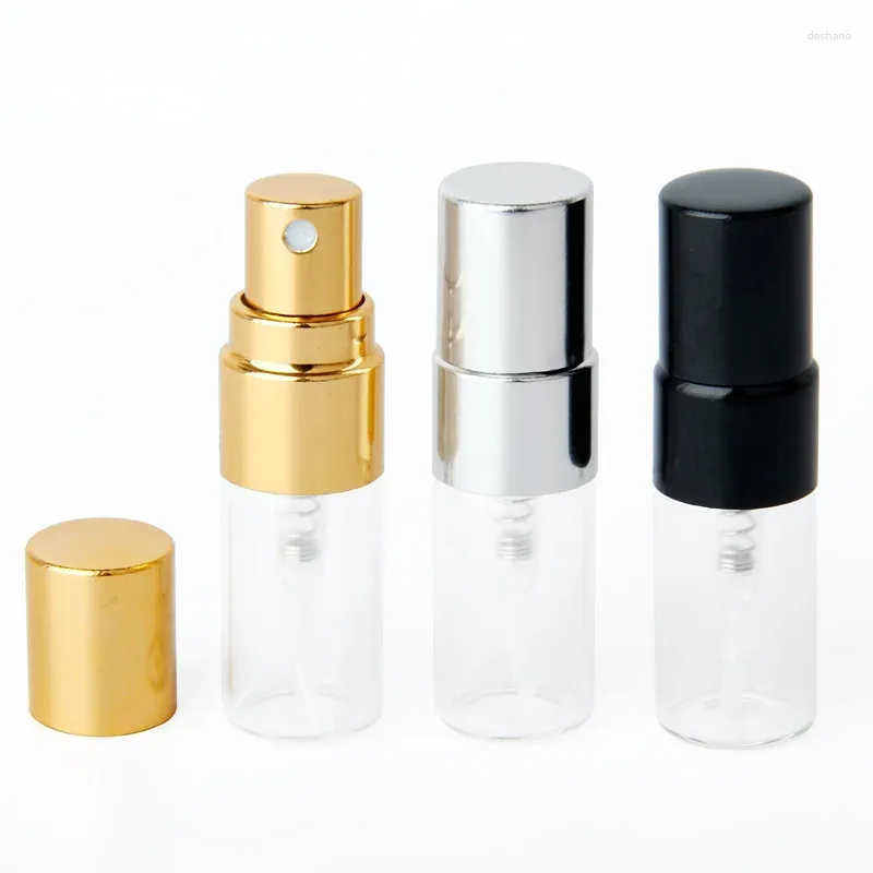 Speicherflaschen 5 Piece 2 ml Clear Glass Parfüm leer nachfüllbare Sprühflaschen tragbare Reise Mini -Atomizer Kosmetischer Behälter
