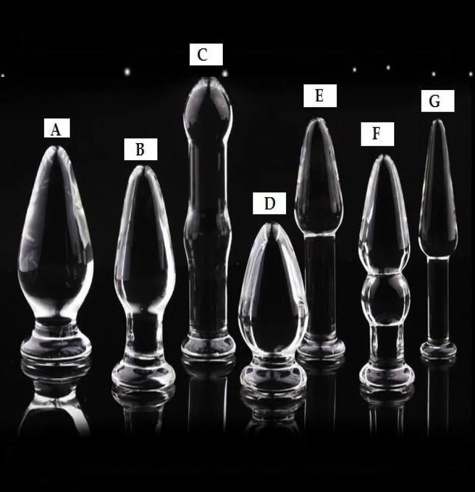 7 disegni bicchieri in vetro tappo di testa geloso tappo di gioielli anali di vetro di sesso sex per i prodotti giocattoli sex9920933