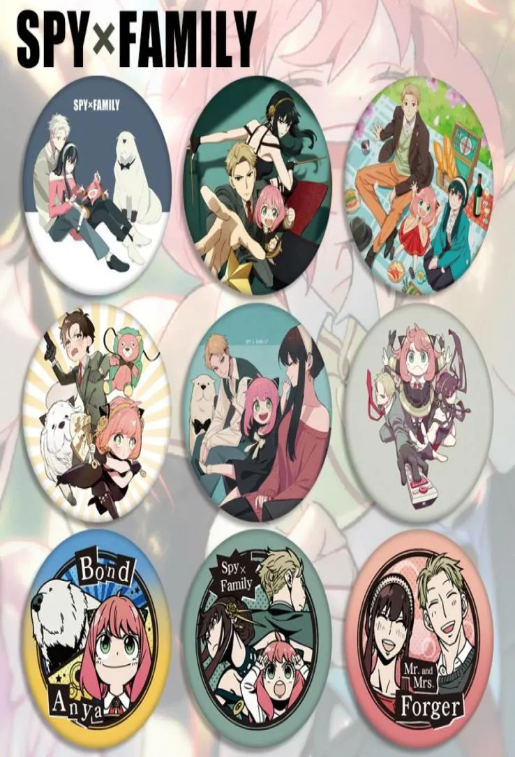 Spilla anime x per spillo per famiglie Twilight Yor Forger Anya Forger Charm Figures Figure rotonde Badges Lavoro Souvenir Gioielli Gift8521842