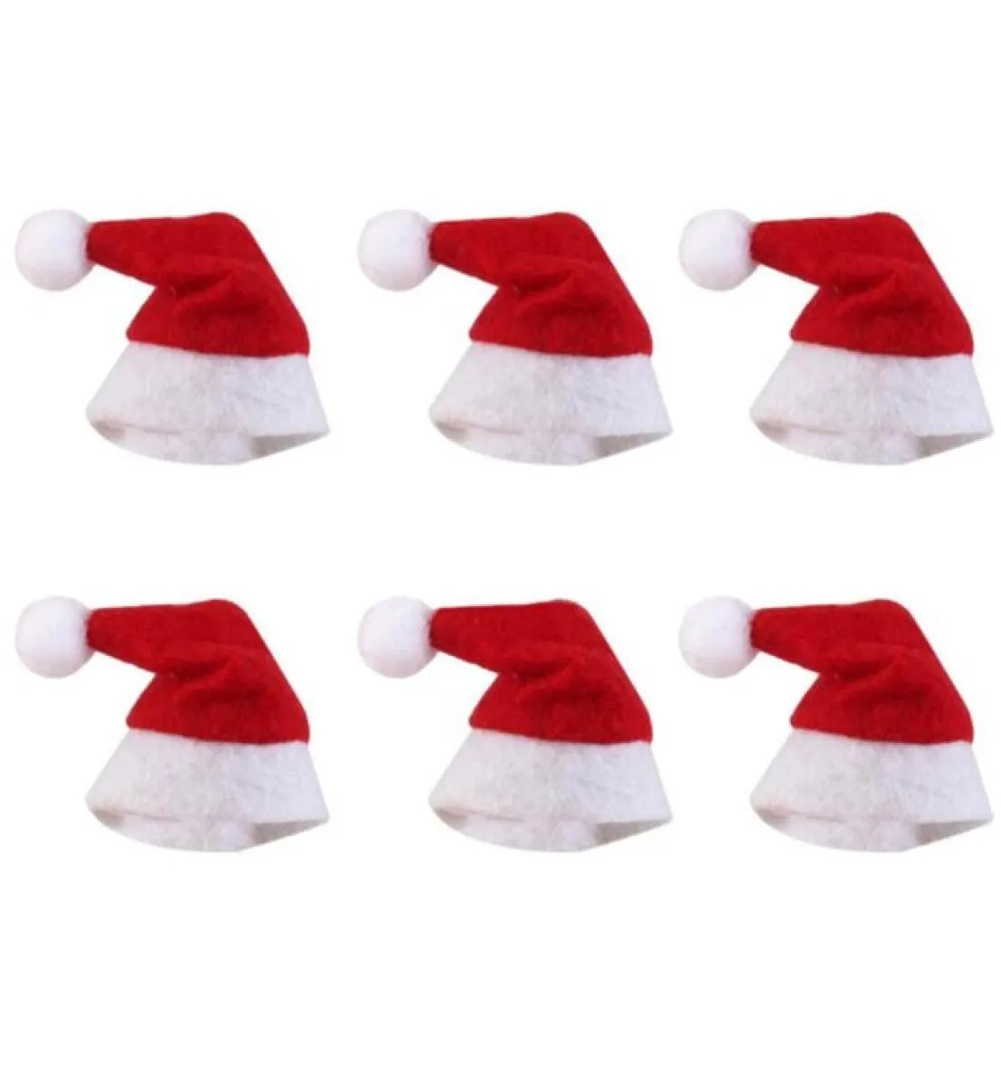 Mini cappello di Natale Babbo Natale Cappello Xmas Cappello Lollipop Mini Regalo per matrimoni Capite Creative Tree Ornament Decor9195276