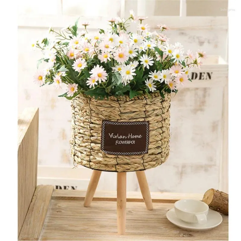 Dekorativa blommor Little Daisy Simulation Artificial Flower Living Room Decorations Table Sidning Silk Home Furnishings Light Luxury