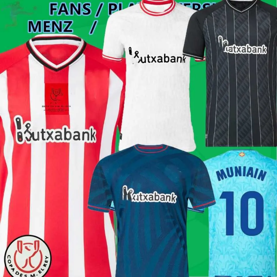 2024 Bilbao Club Soccer Jerseys 23 24 Athletic Aduriz Guruzeta Williams Muniain Paredes Berengueer Ander Herrera Unai Copa del Rey Primera Shirt Footbnall final