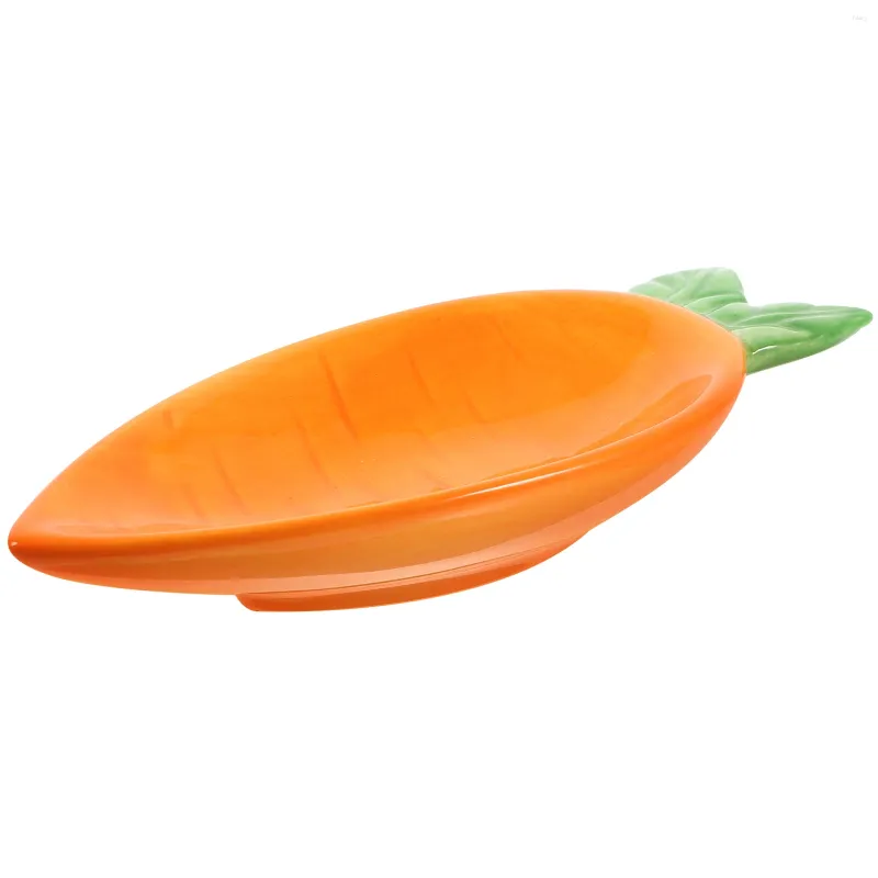 Plates Ceramic Carrot Sushi Dipping Bowl Flavor Dish Porcelain Saucer Candy Nut Seasoning Dinnerware Easter Decorations