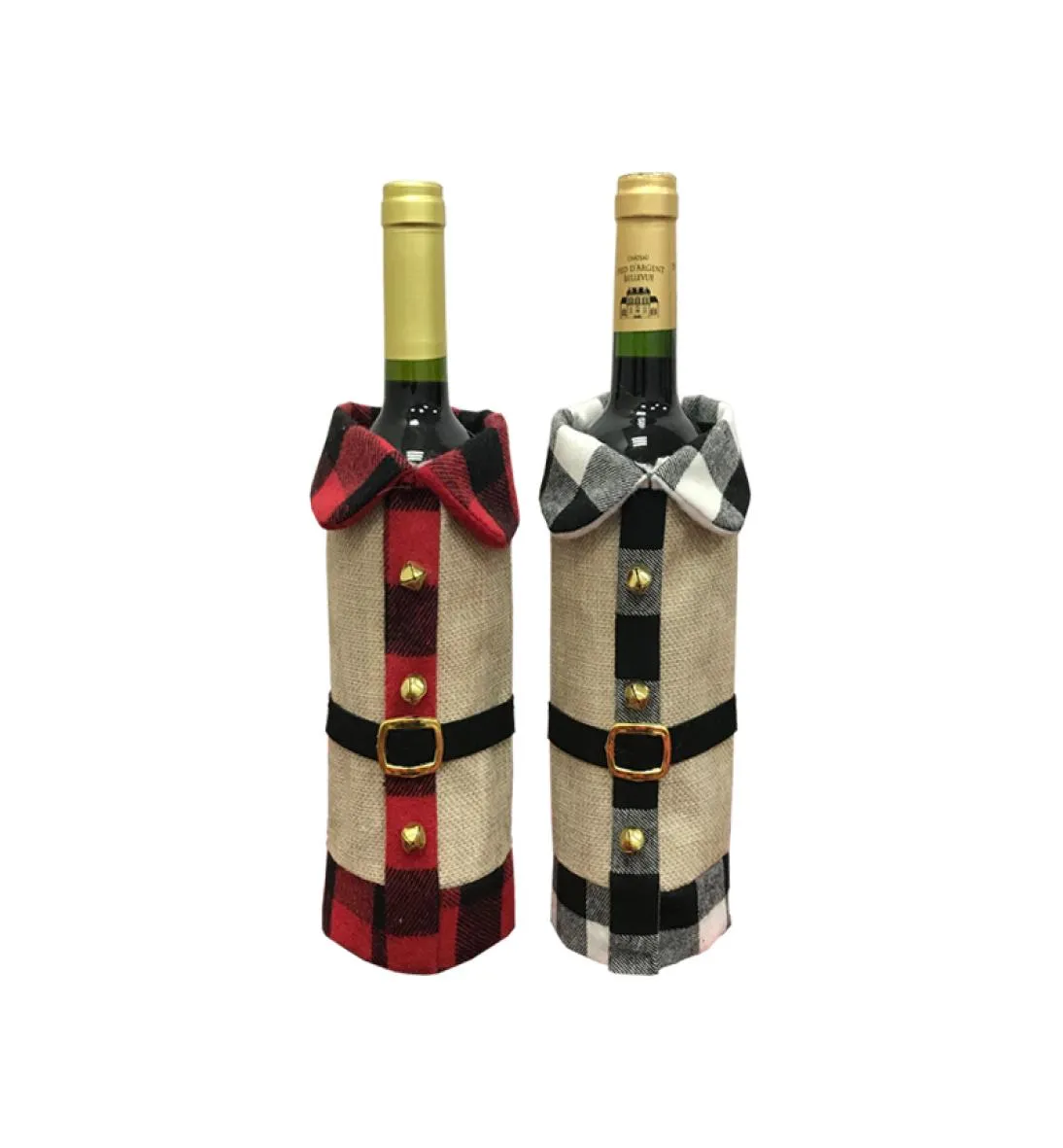 Anjule Creative Cartoon Christmas Gift Wine Bottle Cover Sacs Décorations pour la table de table de fête Decoration1658883