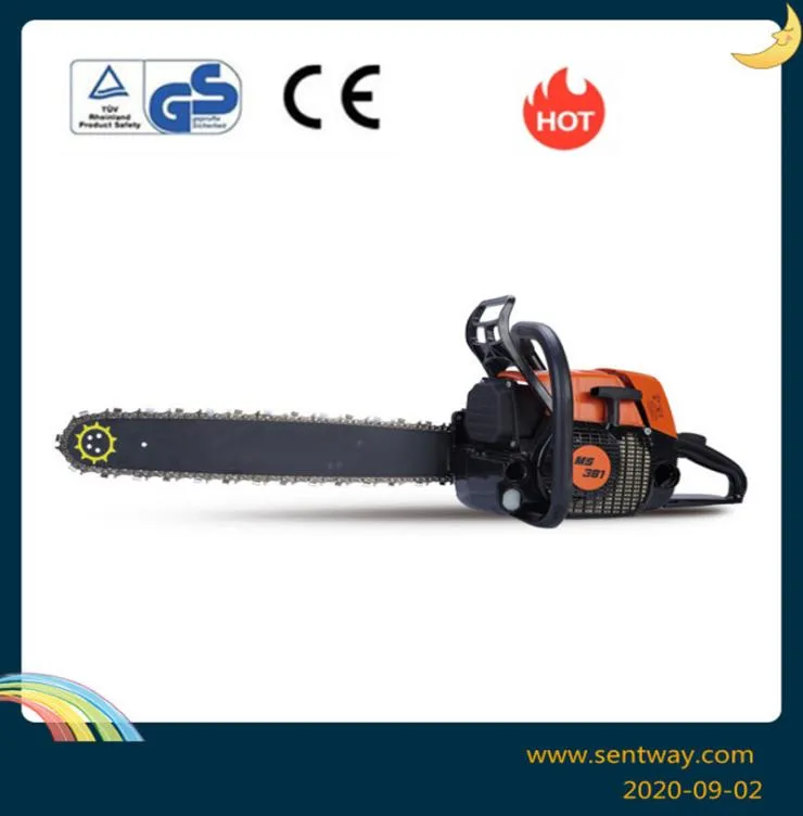 Chainsaws 381 avec 18quot 20 quot 22quot 24quotbar Machine de coupe en bois 72cc de la chaîne d'essence scie à voile vendu4914679