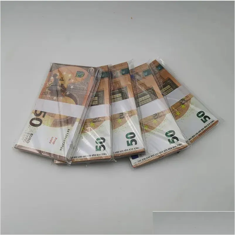 Altre forniture per feste di eventi PROP GIOCO COPIA Moneta 10 20 50 FBankNotes Paper Training Bills Fake Movie Film Delivery Delivery Home Garden Fe Otgnj