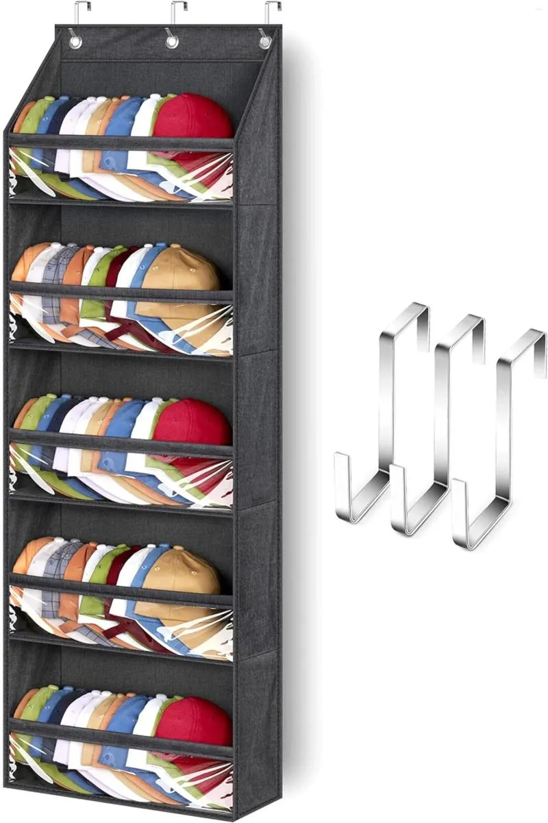 Clear Over The Door Hat Storage Organizer With 3 Hooks 60 Pocket Hat Holder From Hilery 35.51 DHgate.Com
