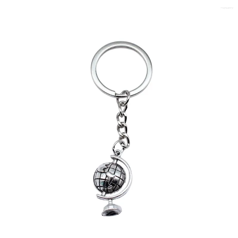 Keychains 1pcs Globe Charms Treeyring Pendant bijou de fabrication