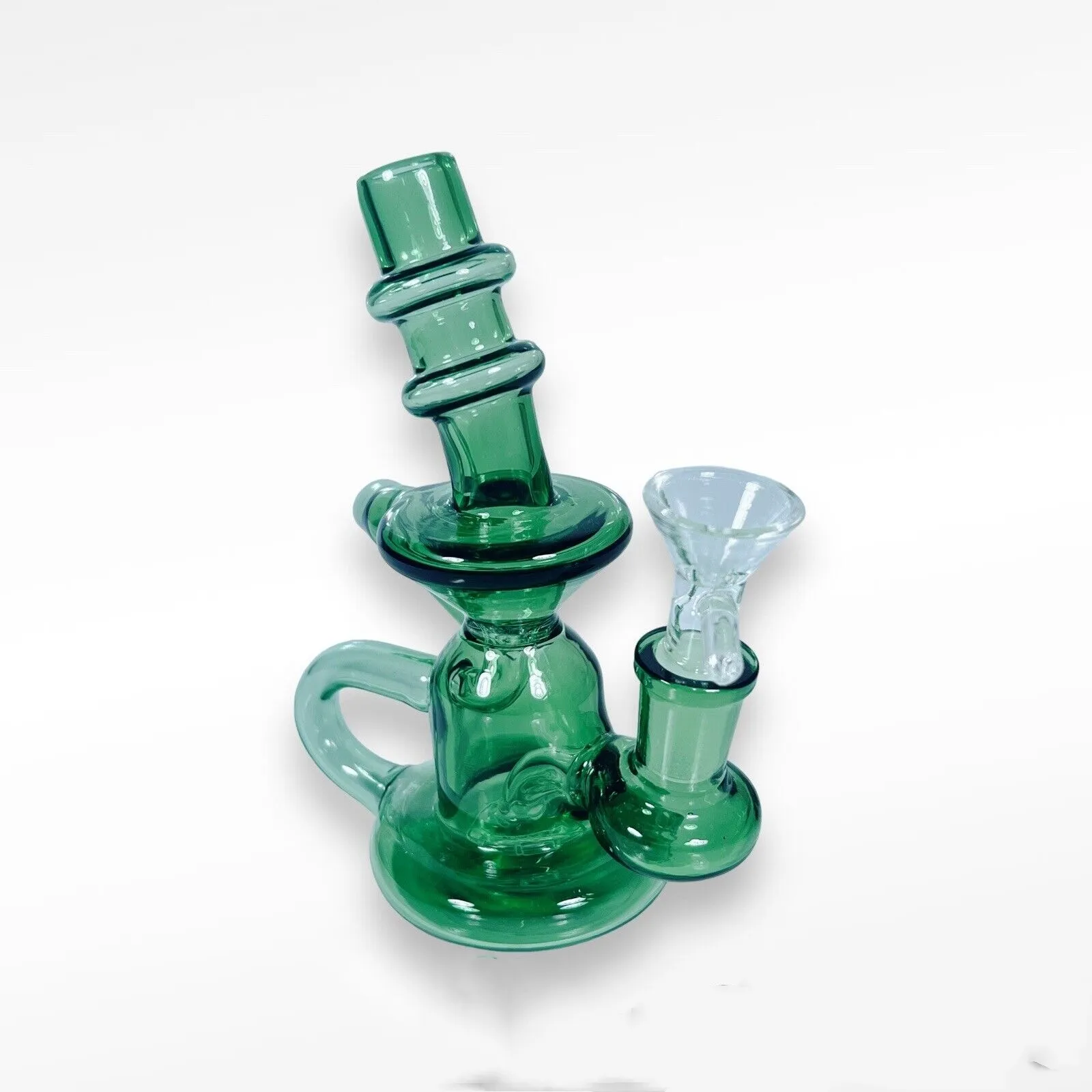 5,5 pouces en gangy bong mini portable de couleur mélangée teintée arc-en-ciel néo fab nyahater pipe à eau en verre bangs avec bol de 14 mm prêt à utiliser l'entrepôt américain