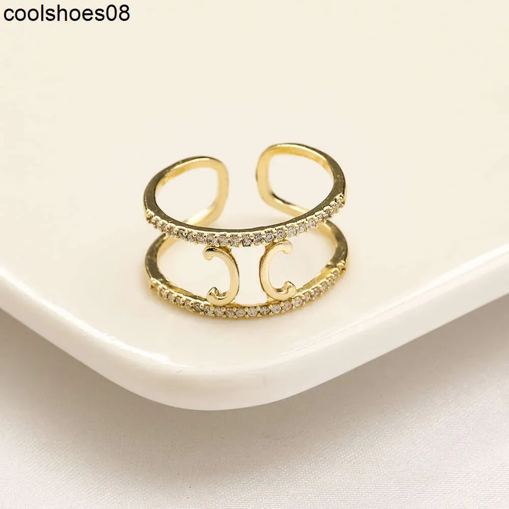 Anéis de joalheria Rings Rings corretos da marca HMSLETTERS BAND RINGS PARA MULHERES MENS 18K GOLD PLATOD Silver Fashion Designer Letters Turquo