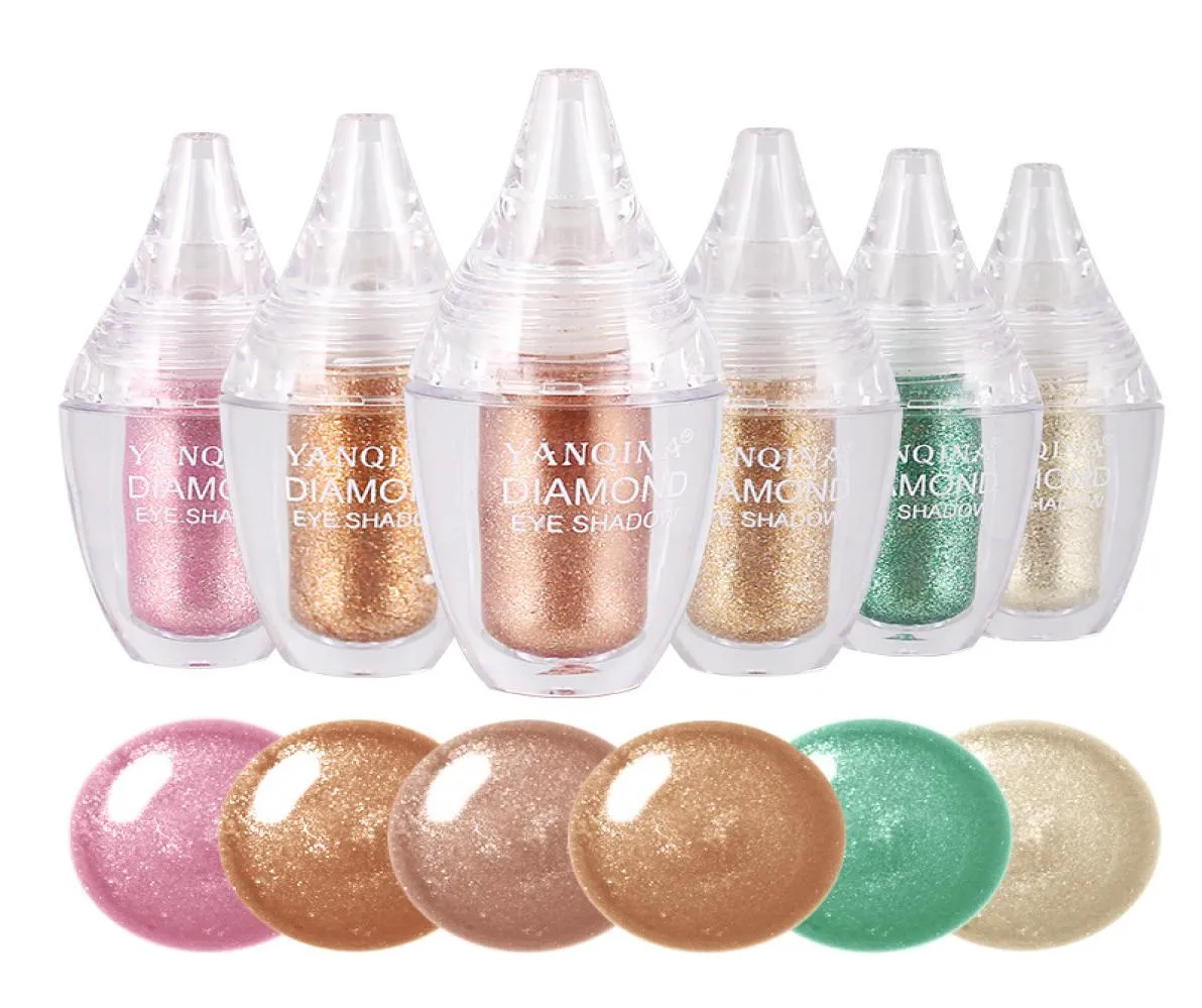 NIEUWWYW YANQINA DIAMAND VLOEDEN Glitter oogschaduw Glanzende waterdichte langdurige glans oogschaduw Shining Eyes Makeup2562442