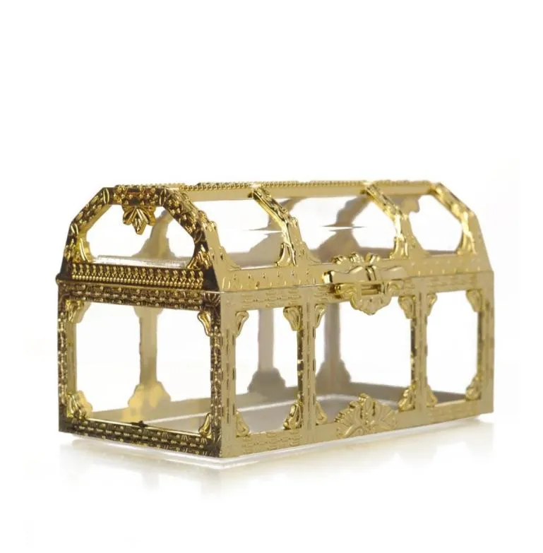 Enveloppe cadeau trésor coffre bijoux de bijoux transparent mini-bonbons boîte en plastique organisateur de stockage en plastique de mariage