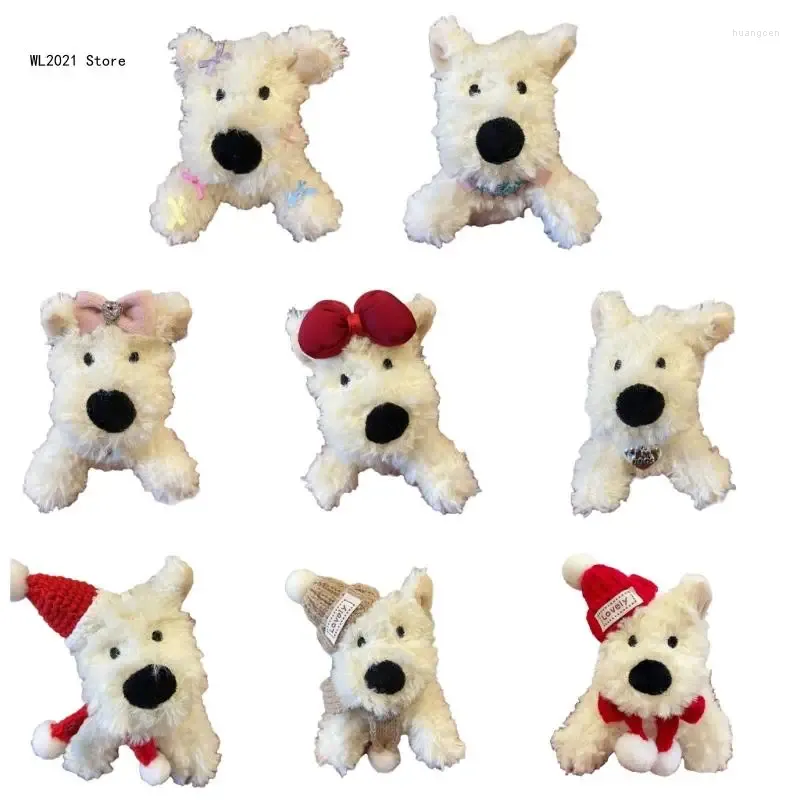 Keychains en peluche pour chiens de chien Poupées de sacs à dos Poupées de sac à dos