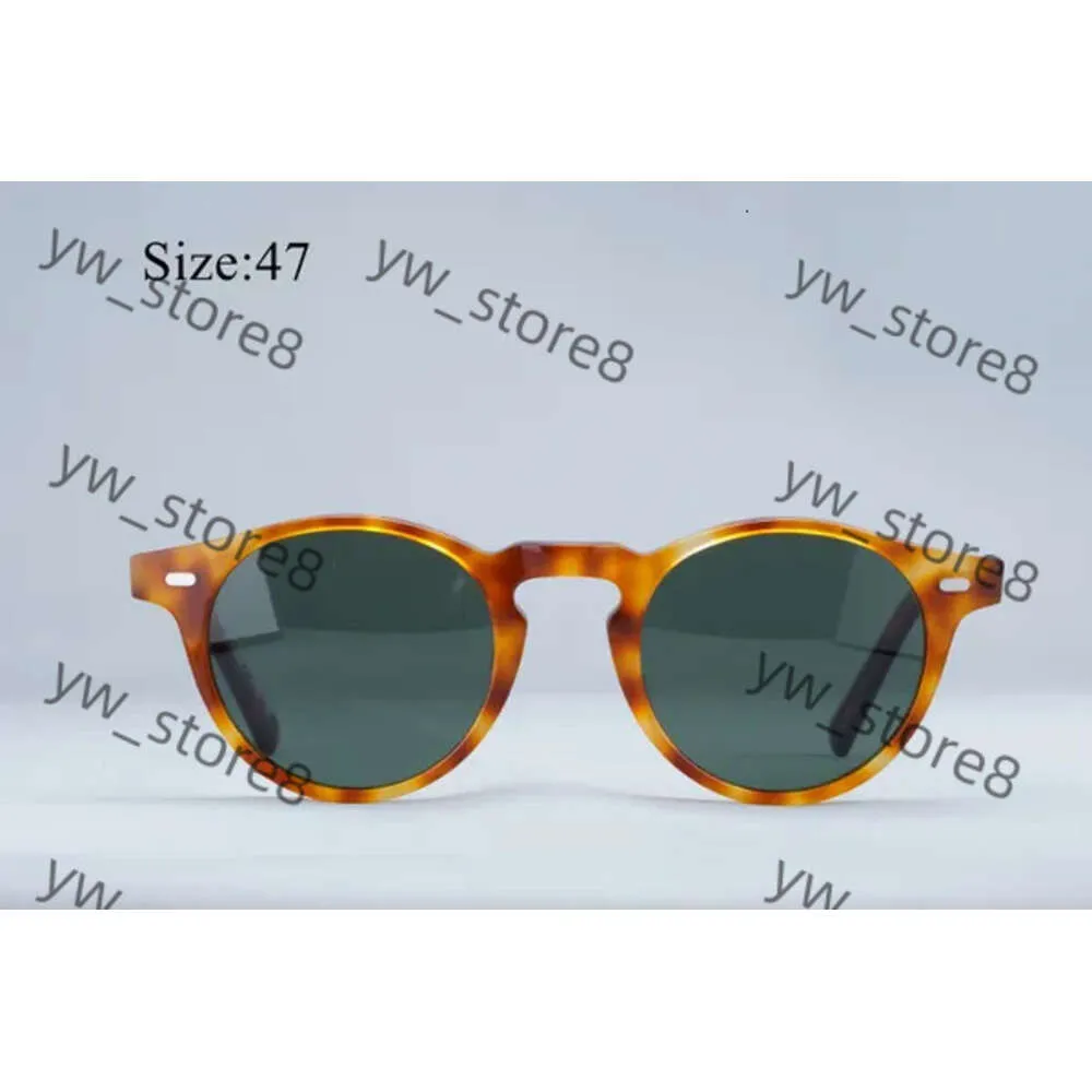 Okulary przeciwsłoneczne Gregory Peck OV5186 Vintage Polaryzowane kobiety okulary przeciwsłoneczne dla mężczyzn okrągłe opór oryginalne pudełko Oliver People Sunglasses 05fa