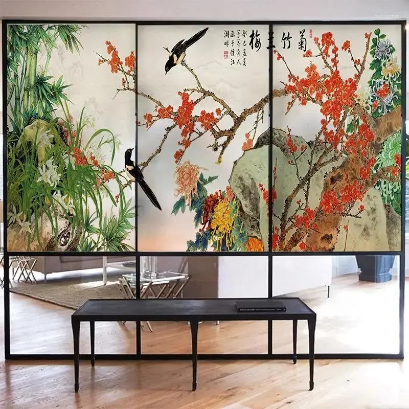 Window Stickers Bamboo Chinese Style Diy Wall Art Decoration Bathroom Living Room Bedroom Privacy