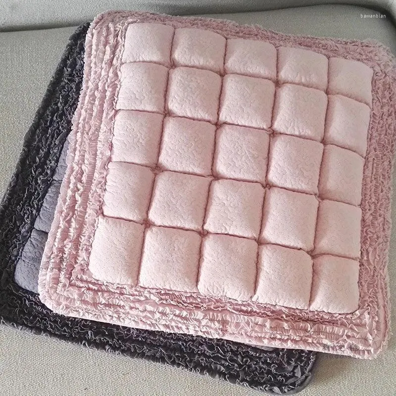 枕韓国のシートソリッドカラー濃厚布純粋な綿のスキッドプルーフベッドロムオフィス洗えるクラシックヴィンテージ
