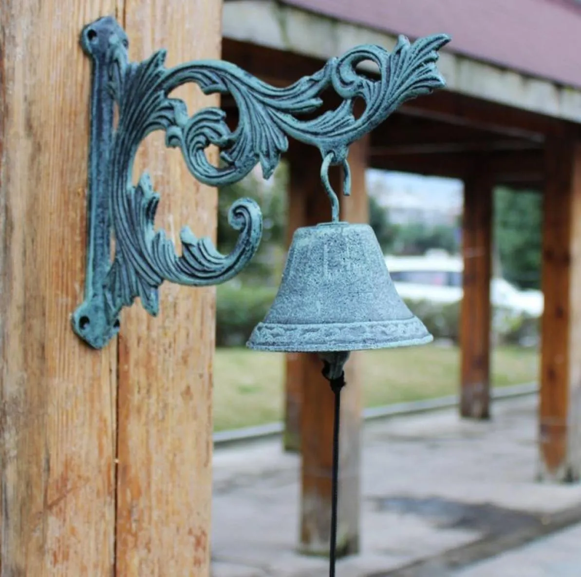 Casquette décorative en fonte française Scroll Bracket Porte de porte Patio Patio Gardef