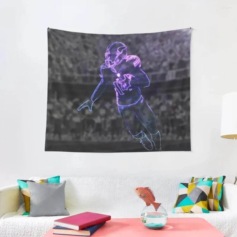 Arazzi Stefon Diggs Glow Artwork Decorazioni per pareti Abete Abbasso dipinti decorativi per la stanza