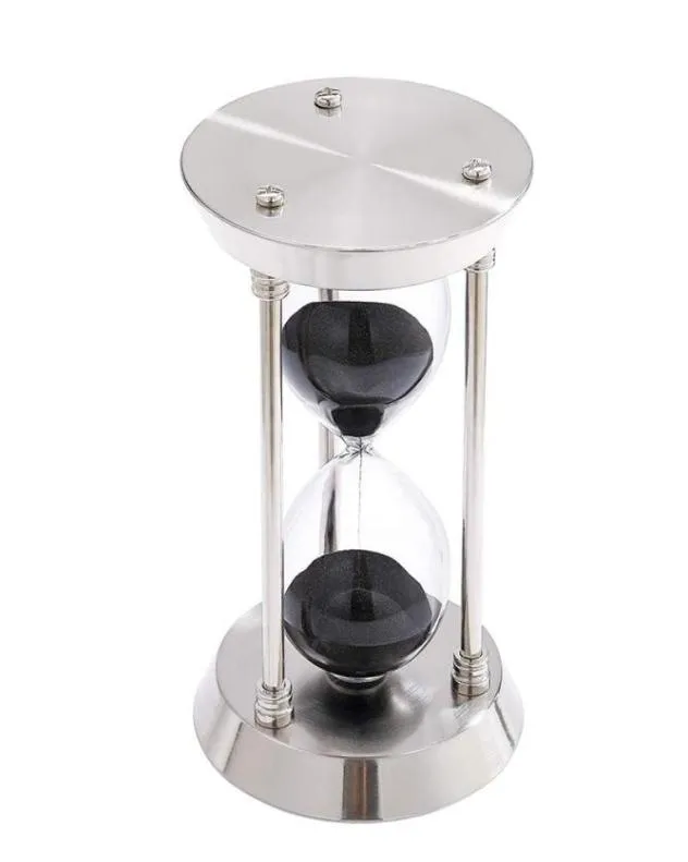 Other Clocks Accessories Threepillar Metal Hourglass 15 Minutes Sand Timer 3 Colors Watch For Home Office Desk Decorations2980225