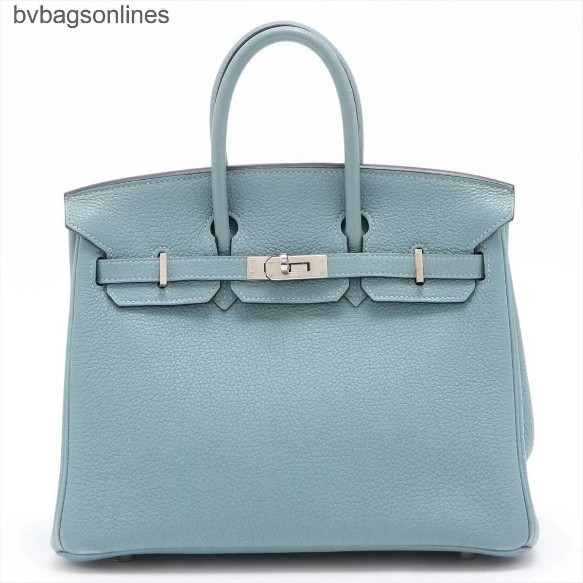 Hremms de primeira classe Hremms Designer de couro genuíno bolsas de mão frete grátis mulheres birkks 25 couro azul bolsa prateada holsa quadrada medieval esculpido com sacola de logotipo de marca real