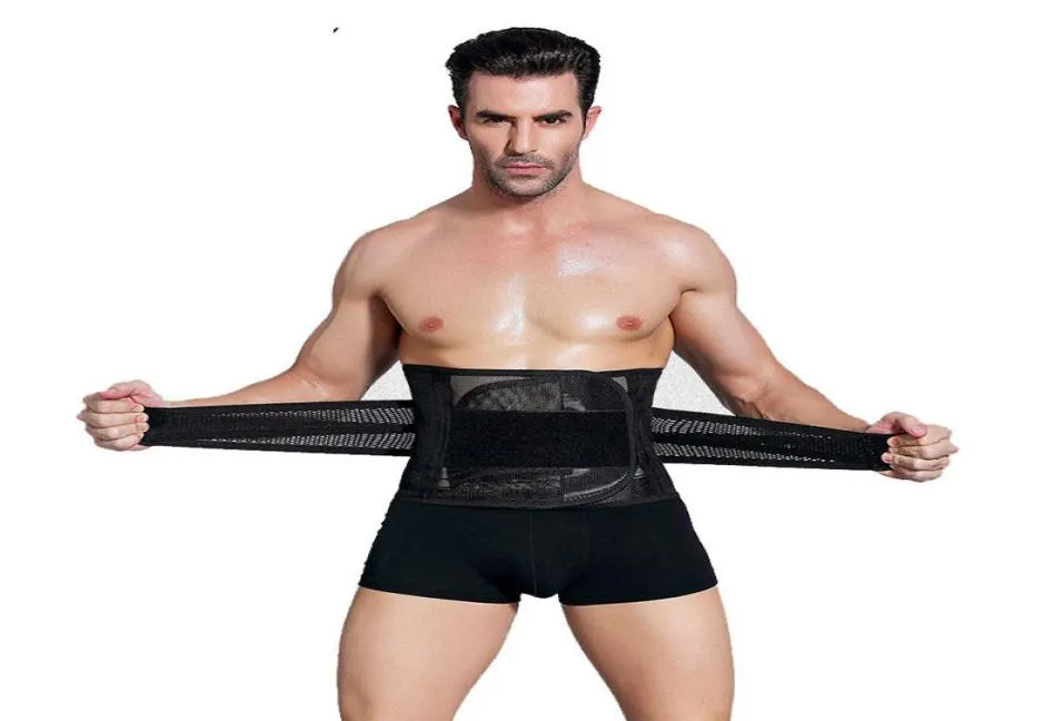 Abdominal Binder for Man Waist Trainers Male Modeling Straps Belly Corset for Men Breathable Steel Bone Tummy Control6078294