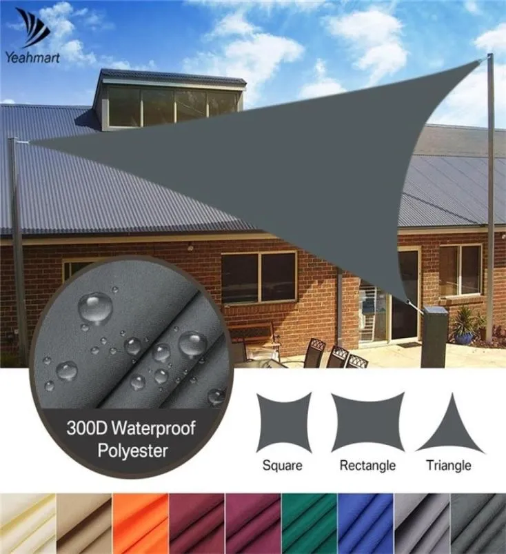 23365m Triangle Sun Shade Sail baldacchino per un riparo da sole a blocco 98uv per strutture all'aperto Tenda da sole da sole cortile 220601492300