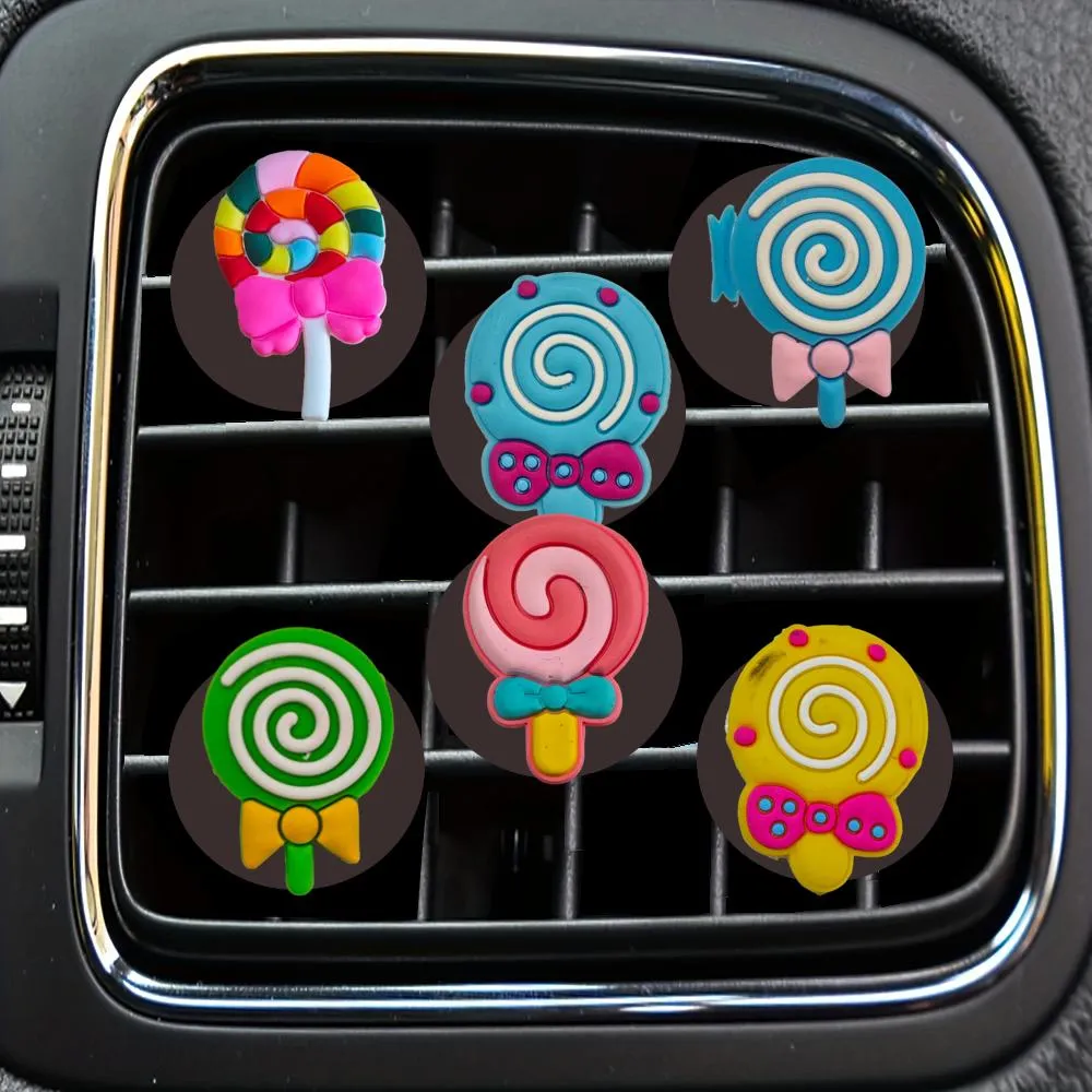 Gaskets Lollipop Cartoon Car Air Ventime Clip Clip Per Clips Conditionneur Drop Livraison OTO5P