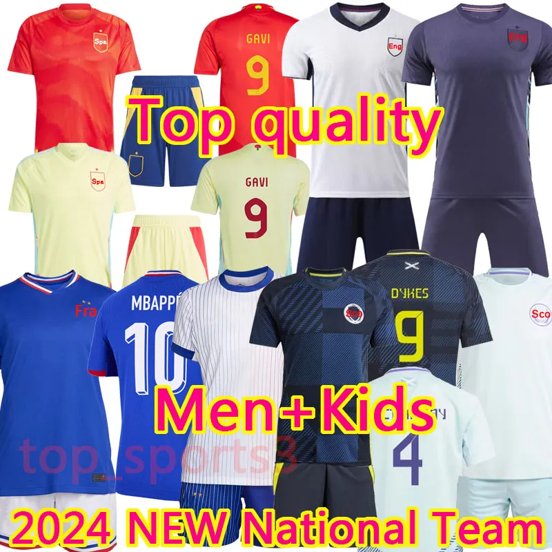 Camisetas de fútbol de Eengland Fra nce Scotland Camisa de fútbol 2024 25 Euro National Team Sspain Jerseys Spanish Spanis